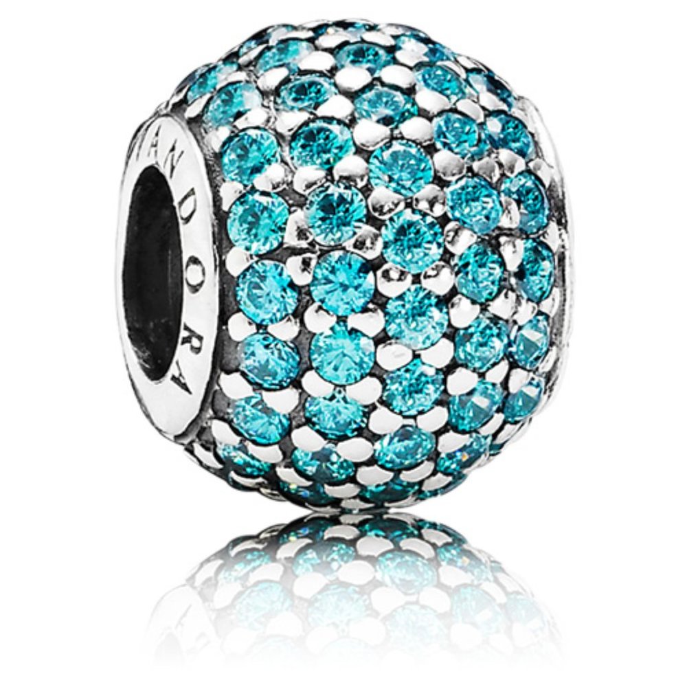 Pandora Pave Lights with Teal Zirconia RETIRED